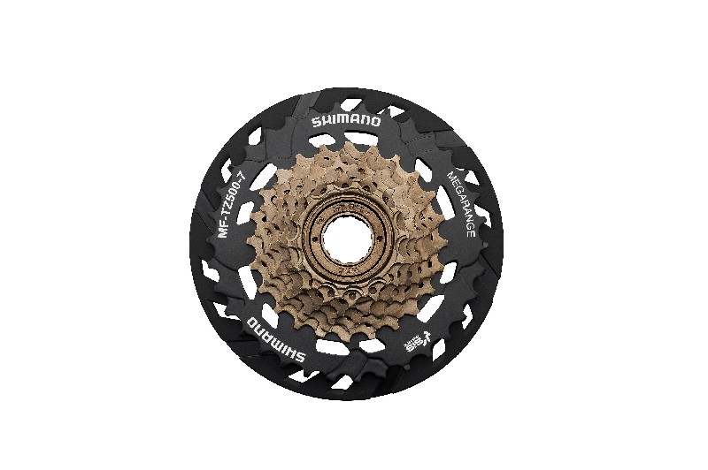 LANČANIK SHIMANO TOURNEY MF-TZ500-7-CP, 7-BRZINA, 14-16-18-20-22-24-34T, W/SPOKE PROTECTOR, BULK