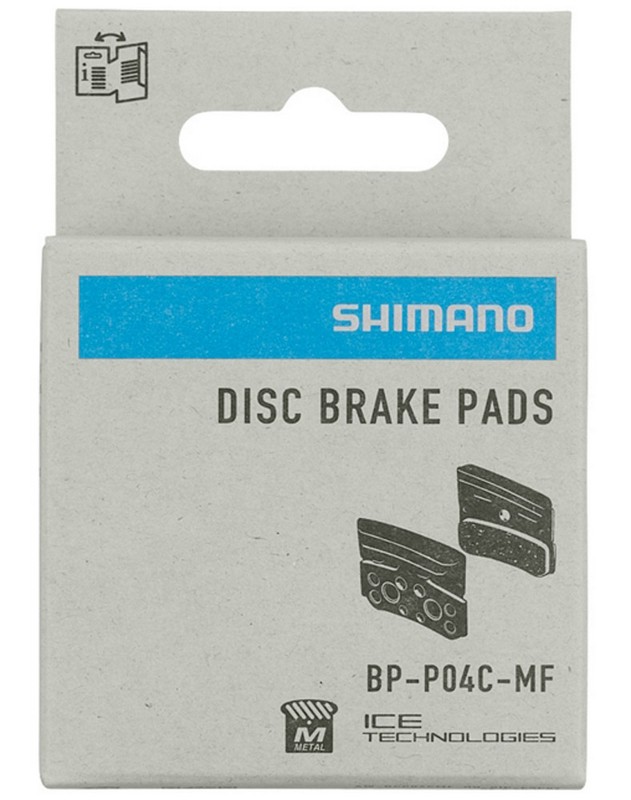 PLOČICE ZA DISK SHIMANO METAL PAD W/FIN (P04C-MF), PAD SPRING, 1PAIR, IND.PACK
