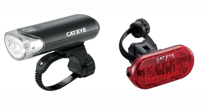 SET BATERIJSKIH SVETALA CATEYE SVETLO PREDNJE HL-EL135N/SVETLO ZADNJE TL-LD135