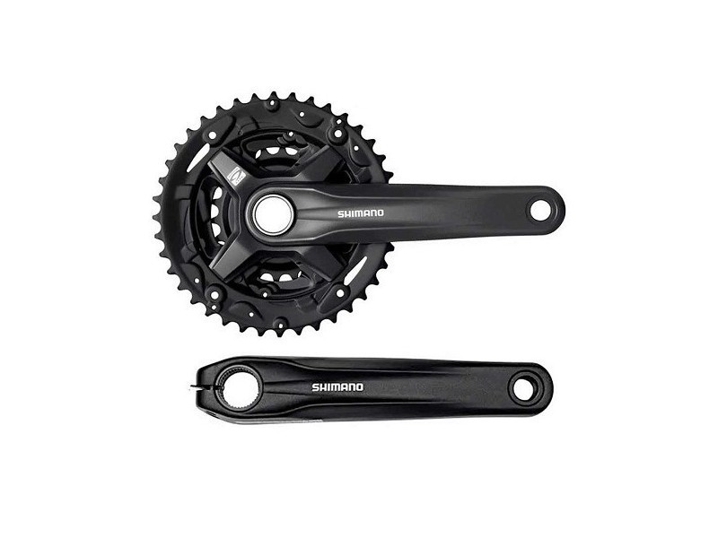 POGON SHIMANO FC-MT210-3, ZA 9-BRZINA, 2-PCS FC, 175MM, 40-30-22T W/O CG, W/O BB PARTS, CRNI, IND.PA