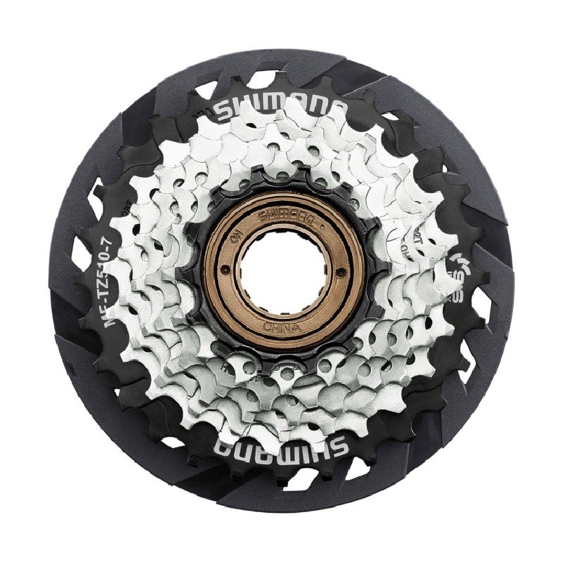 LANČANIK SHIMANO MF-TZ510-7-CP, 7-SPEED, 14-16-18-20-22-24-28T, W/SPOKE PROTECTOR, IND.PACK