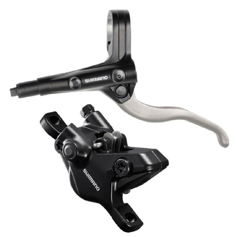 KOČNICA SHIMANO ASSEMBLED SET/J-kit,BL-MT401(L),BR-MT410(F),BLACK(M. SILVER LEVER),W/O ADAPTER,RESIN