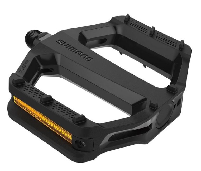 PEDALE SHIMANO PD-EF102, W/REFLECTOR, BLACK, IND.PACK