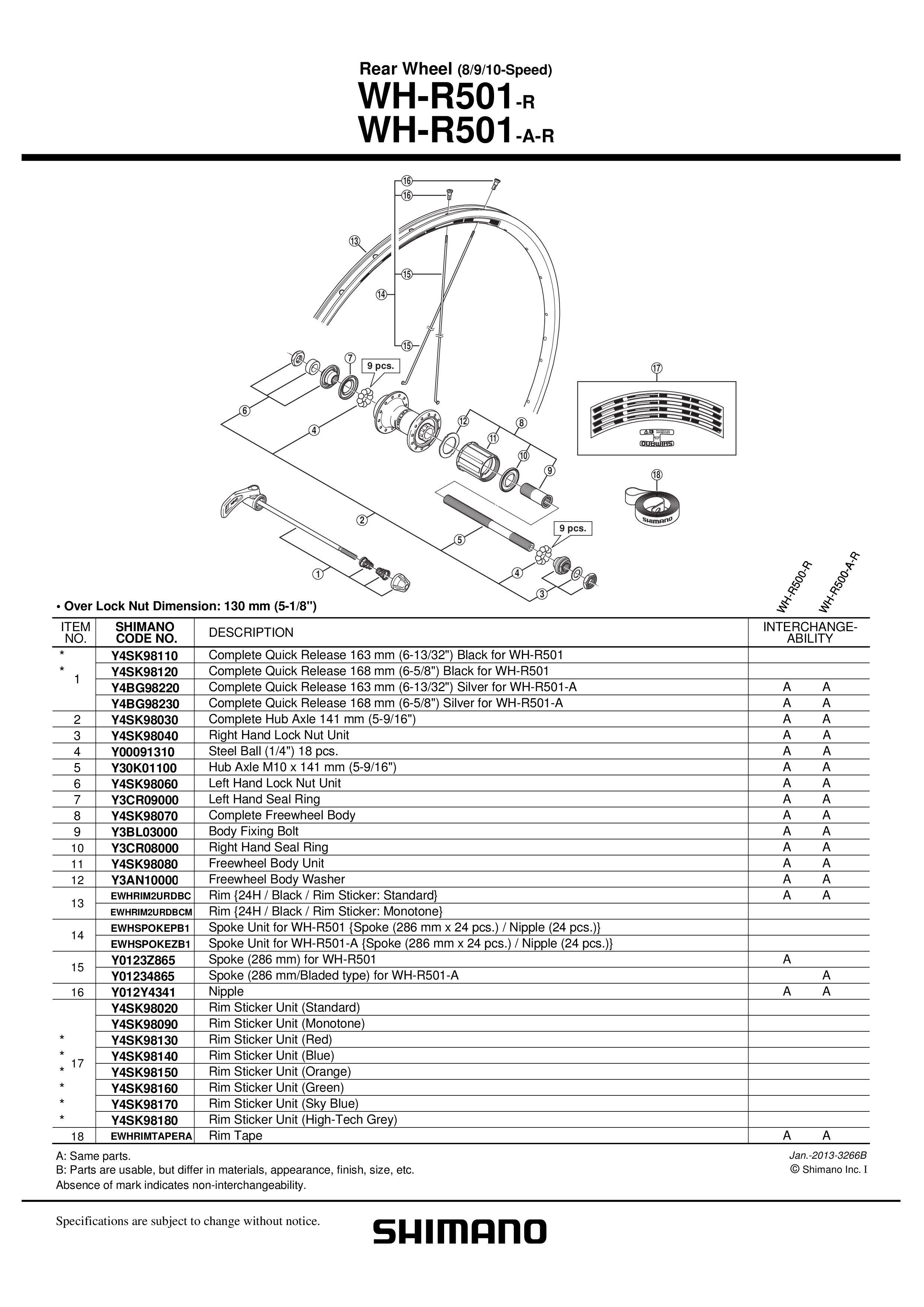 KONUS SHIMANO WH-R501-R LEVI