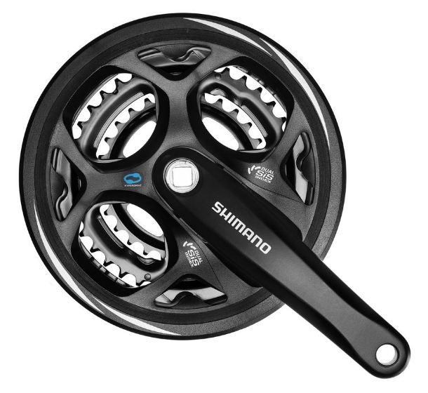 POGON SHIMANO ALTUS FC-M311-L, 48X38X28T, KURBLA 175MM, 7/8 BRZINA, W/CG, CHAINCASE COMPATIBLE, BLAC