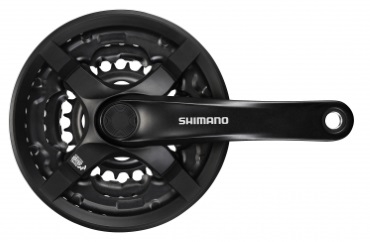 POGON SHIMANO TOURNEY FC-TY501, 48X38X28T, KURBLA 175MM, 6/7/8 BRZINA, CG, CRANK FIXING BOLT, BLACK,