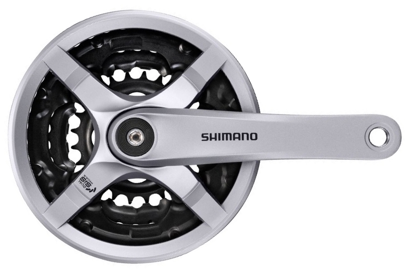 POGON SHIMANO FC-TY501, 6/7/8-BRZINA, 175MM, 48X38X28T W/CG, W/CRANK FIXING BOLT, SILVER, IND.PACK
