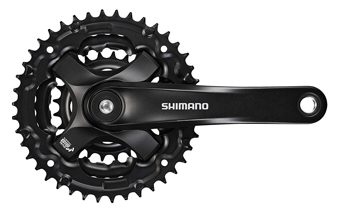 POGON SHIMANO FC-TY501, 6/7/8-BRZINA, KURBLA 175MM, 42X34X24T W/O CG, W/CRANK FIXING BOLT, BLACK, IN