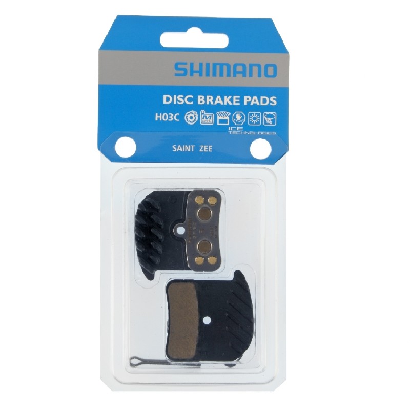 PLOČICE ZA DISK SHIMANO METAL PAD W/ FIN (H03C), PAD SPRING, W/SPLIT PIN, 1 Par, IND.PACK