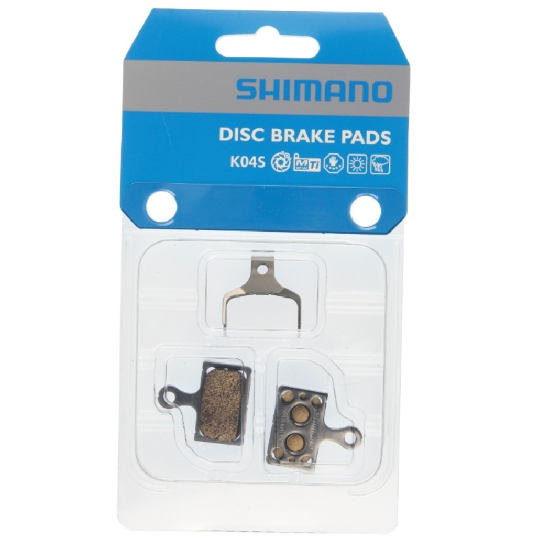 PLOČICE ZA DISK SHIMANO METAL PAD W/O FIN (K04S), PAD SPRING, 1 Par, IND.PACK
