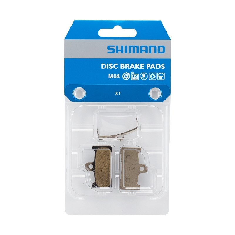 PLOČICE ZA DISK SHIMANO RESIN PAD W/O FIN (M04), PAD SPRING, 1 PAIR, IND.PACK