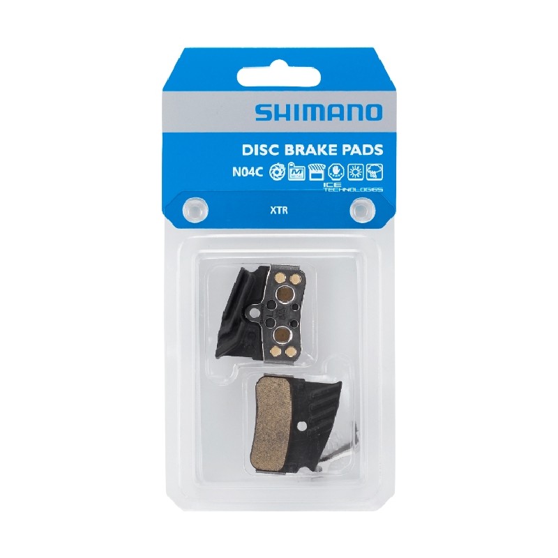 PLOČICE ZA DISK SHIMANO METAL PAD W/ FIN (N04C), PAD SPRING, 1 Par, IND.PACK