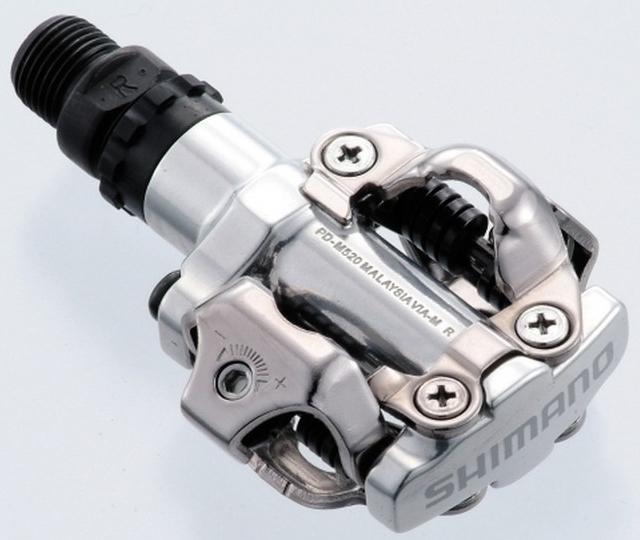 PEDALE SHIMANO PD-M520S, SPD, W/O REFLECTOR, INCL. CLEAT, SIVE, IND.PACK