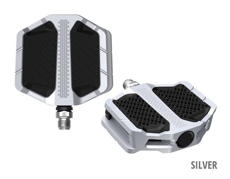 PEDALE SHIMANO PD-EF205, W/O REFLECTOR, SILVER, IND.PACK