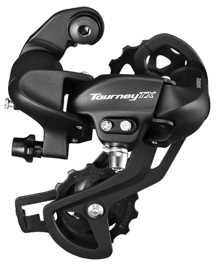 MENJAČ ZADNJI SHIMANO TOURNEY TX RD-TX800, ZA 7/8 BRZINA, DIRECT ATTACHMENT, CRNI, IND.PACK