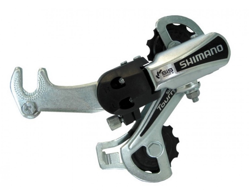 MENJAČ ZADNJI SHIMANO TOURNEY, RD-TY21-B, GS 6-BRZINA, W/RIVETED ADAPTER (ROAD TYPE), SIVI, BULK
