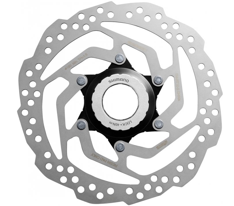 ROTOR DISK KOČNICE SHIMANO SM-RT10-S, 160MM, CENTER LOCK, INCL. LOCK RING, FOR RESIN PAD ONLY, IND.P