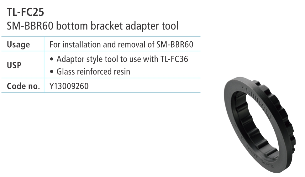 ALAT SHIMANO TL-FC25 Adapter Installation Tool (SM-BBR60)