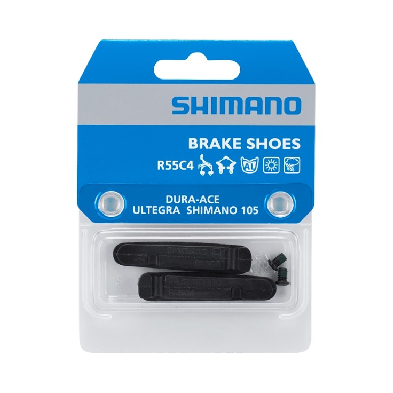 PAKNOVI SHIMANO BR-R8100/R8110-RS R55C4 BRAKE SHOE+ FIXING BOLTS(PAIR) CARTRIDGE-TYPE