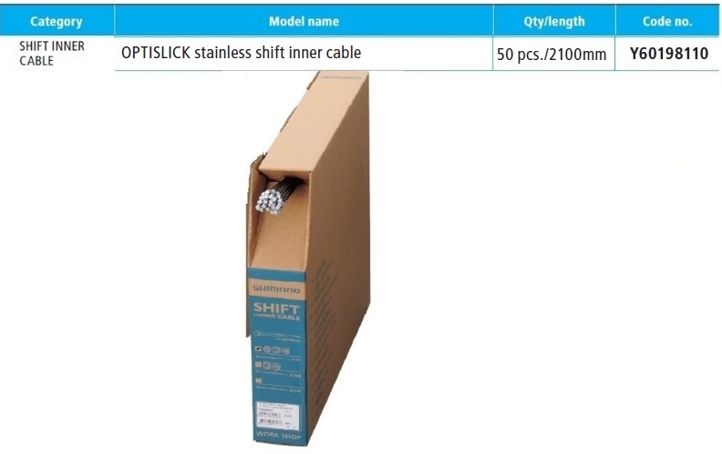 SAJLA MENJAČA SHIMANO OPTISLIK 2100MM 50 PCS