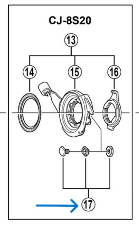 ZAVRTANJ KOČNICE SHIMANO CJ-8S20 INNER CABLE FIXING BOLT UNIT